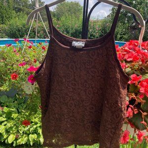 Freedom Fashion - L brown spaghetti strap top